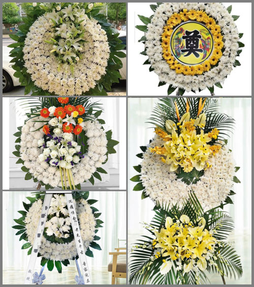 山东青岛莱西市龙水街道周家屋村花圈速递